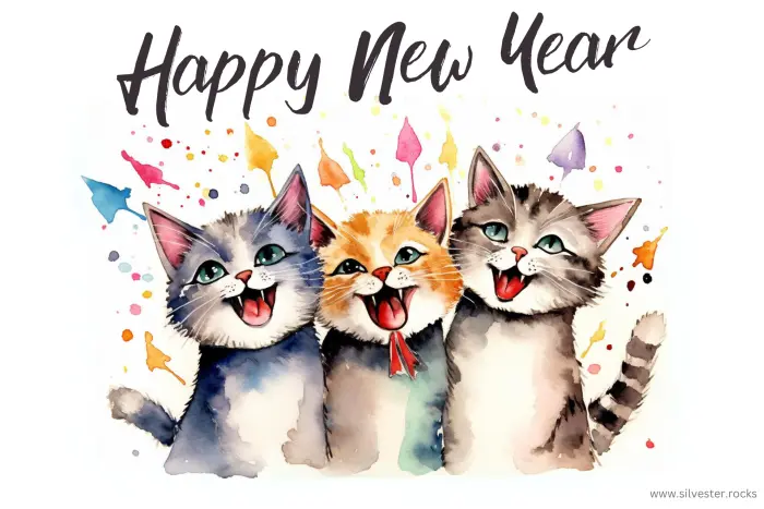 Happy New Year - Katzen